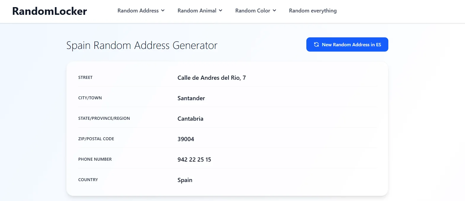 Пример заполнения Billing Address для оплаты ChatGPT через randomlocker